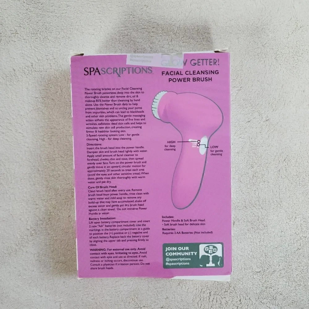 Spascriptions Facial Cleansing Power Brush 2 Speed